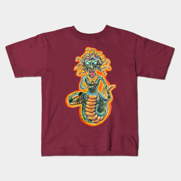 Medusa Kids T-Shirt by eliwolff